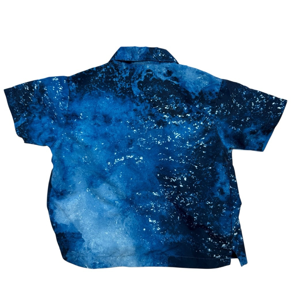 Vintage Y2K Disney Mickey Mouse Sleeve Button Down Shirt Blue Size 2-3T - Picture 2 of 4